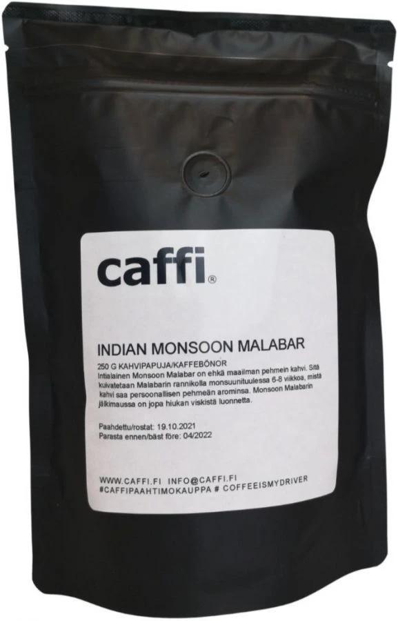 Caffi India Monsoon Malabar 250 G Coffee Beans 1 Caffi India Monsoon Malabar 250 G Coffee Beans