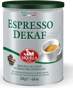 Coffee Beans Saquella Espresso Dekaf Caffeine Free Coffee