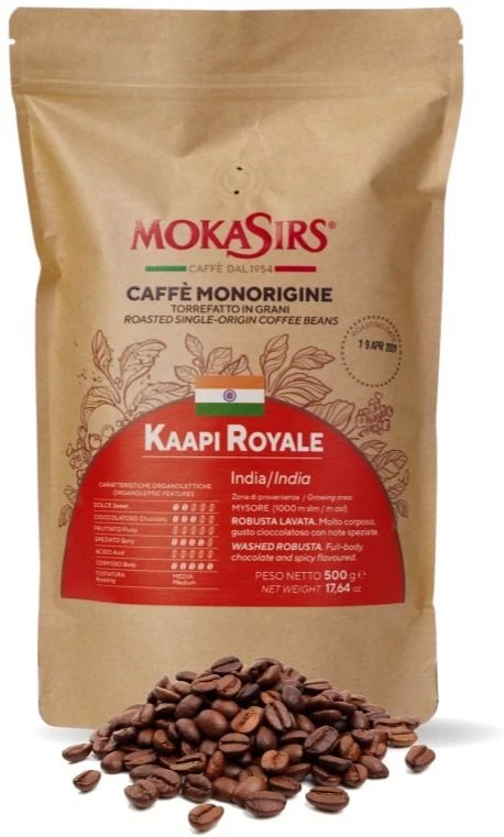 Coffee Beans MokaSirs India Kaapi Royale 500 G 1 Coffee Beans MokaSirs India Kaapi Royale 500 G