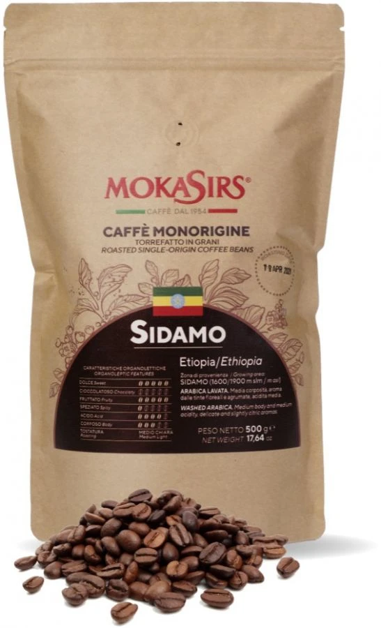 Coffee Beans MokaSirs Ethiopia Sidamo 500 G 1 Coffee Beans MokaSirs Ethiopia Sidamo 500 G