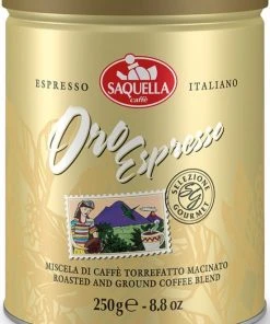 Ground Coffee For Moka Pots Saquella Gourmet Oro Espresso 250 G Ground Coffee