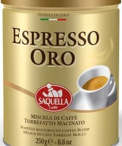 Ground Coffee For Moka Pots Saquella Espresso Oro 250 G Ground Coffee