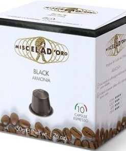 Miscela D'Oro Black Nespresso Compatible Coffee Capsules 10 Pcs