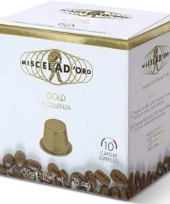 Miscela D'Oro Gold Nespresso Compatible Coffee Capsules 10 Pcs