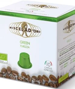 Miscela D'Oro Espresso Green Nespresso Compatible Coffee Capsules 10 Pcs