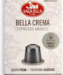 Nespresso Compatible Coffee Capsules Saquella NEW Bella Crema Nespresso-Compatible Coffee Capsules 30 Pcs