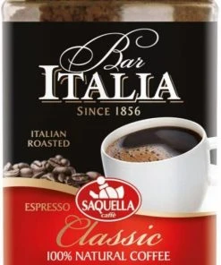 Natural Instant Coffee Saquella Bar Italia Espresso Classical Instant Coffee 100 G