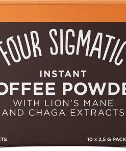 Mushroom Coffee Four Sigmatic Instant Coffee Powder With Lion's Mane & Chaga, 10 Bags